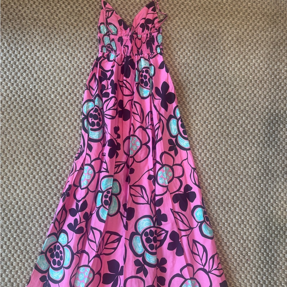 Zara Pink Floral Maxi Dress